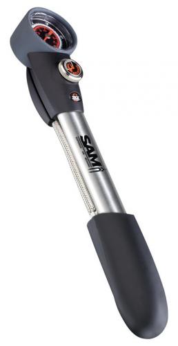 Federgabel-/Dämpferpumpe SKS  SAM silber/schwarz, mit Manometer  AV