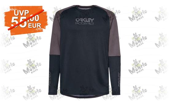 Oakley Factory Pilot Logo MTB LS Jersey Black/Forged Iron