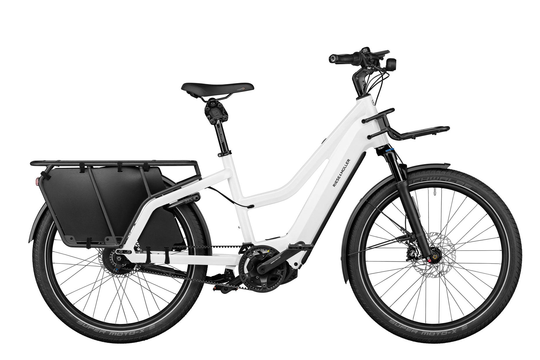 Riese & Müller Multicharger2 Mixte GT vario incl. Family Kit - pearl white/black matt / 47cm