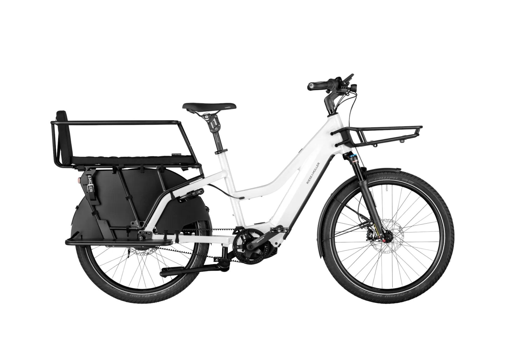 Riese & Müller Multicharger2 Mixte GT vario incl. Family Kit - pearl white/black matt / 47cm