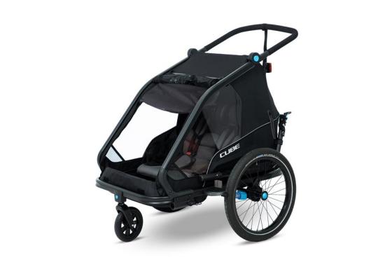 CUBE Kinderfahrradanhänger Double CMPT black