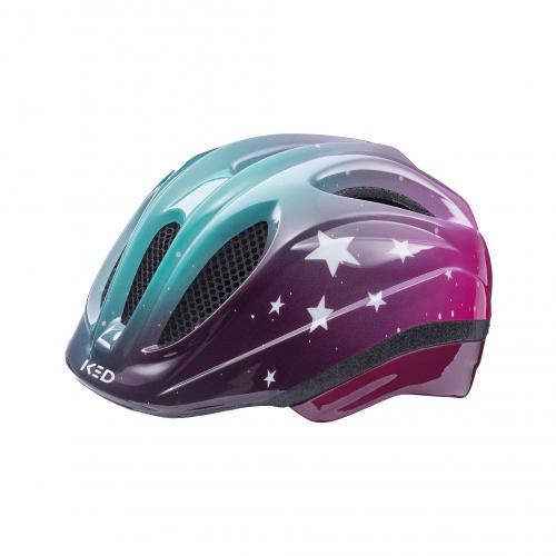 Helm Ked Meggy Trend Stars Pink Aqua Glossy