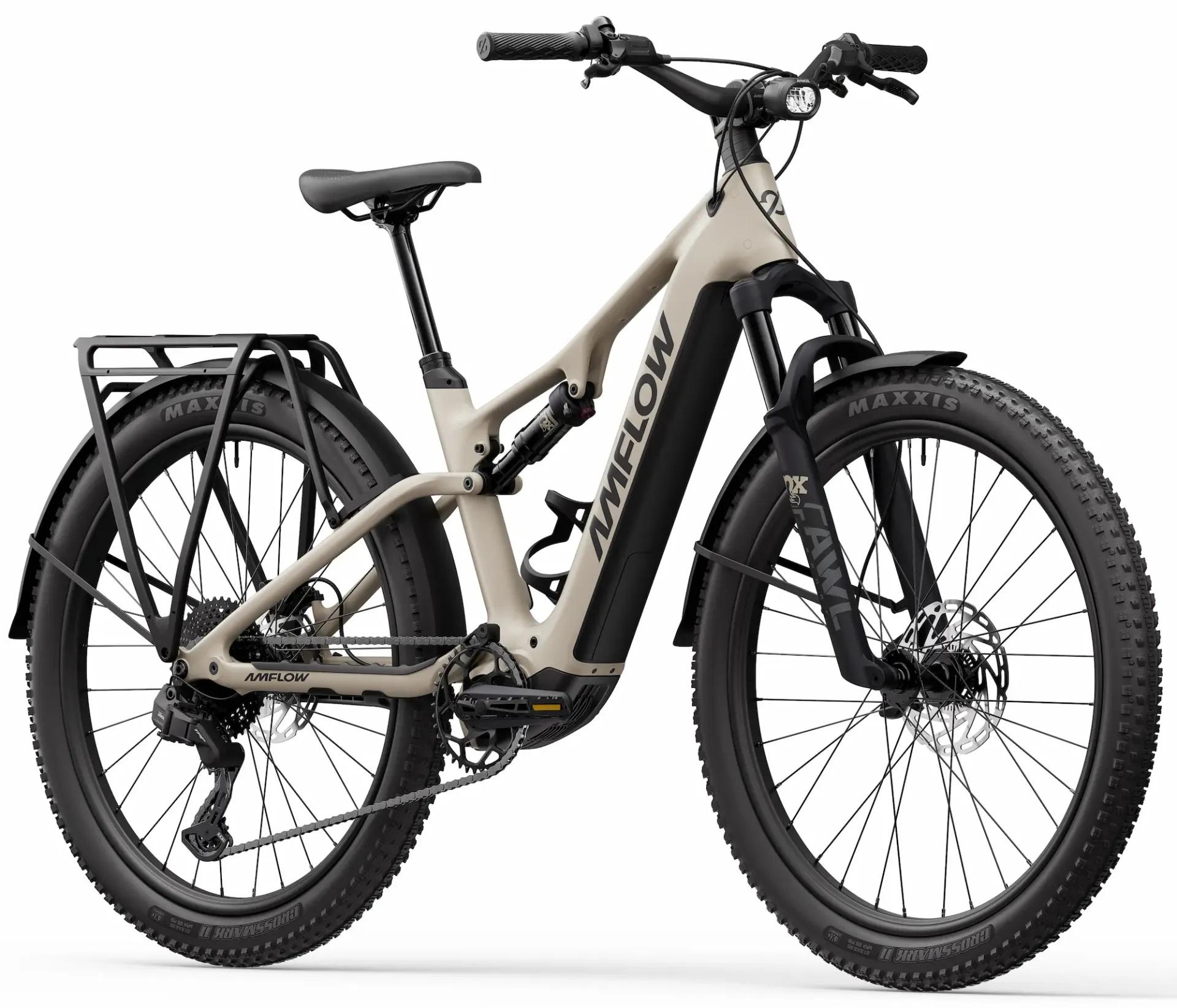 Amflow TL Carbon Avinox M2 E-MTB-SUV silica-beige, nur 22.6 kg *vorbestellbar in S/M + L/XL*