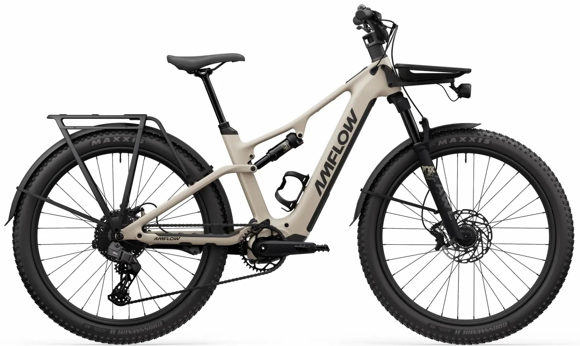 Amflow TL Carbon Avinox M2 E-MTB-SUV silica-beige, nur 22.6 kg *vorbestellbar in S/M + L/XL*